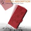 Realme Narzo 80/14 Pro 5G India Red Embossed Rose RFID Leather Case - 6