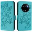 Realme Narzo 80/14 Pro 5G Embossed Rose RFID Leather Case Light Blue - 2