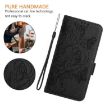 Realme Narzo 80/14 Pro 5G Embossed Rose RFID Leather Case (Black) - 7