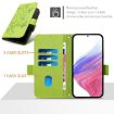 Realme 14x/V70/C75 5G Green Embossed Rose RFID Leather Phone Case - 4