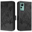 Ulefone Note 14 Black Embossed Rose RFID Anti-theft Leather Case - 2