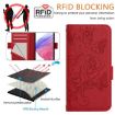 OnePlus Ace 5 Racing Red Leather Phone Case - RFID Anti-theft Rose Design - 5