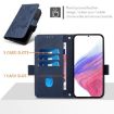 OnePlus Ace 5 Racing Embossed Rose RFID Leather Case - Dark Blue - 4