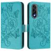 OnePlus Ace 5 Ultra Light Blue Embossed Rose RFID Leather Phone Case - 2