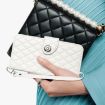 Vivo S30 White Rhombic Texture Flip Leather Phone Case with Lanyard - 7