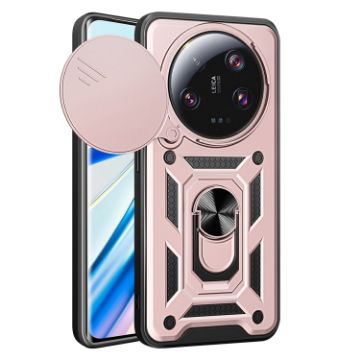 Xiaomi 13 Ultra Rose Gold TPU Hybrid PC Case with Sliding Camera Cover - 1