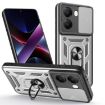 Xiaomi Poco X7 Pro 5G Case - Sliding Camera Cover TPU Hybrid PC Silver - 1