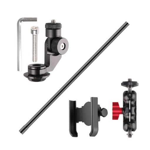 Bicycle Handlebar Phone Holder Clamp with 40cm Rod Pea Clip - 1