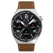 1.3" Leather Band IP68 Waterproof Smart Watch with Bluetooth Call Brown - 2