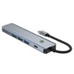 BYL-2319 5-in-1 USB-C Docking Station: USB3.0, USB-C, HDTV (Grey) - 2