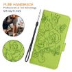 Xiaomi 14 Ultra 5G Green Embossed Rose RFID Leather Phone Case - 7