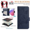 Xiaomi 14 Ultra 5G Dark Blue Embossed Rose RFID Leather Case - 5