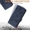 Xiaomi 14 Ultra 5G Dark Blue Embossed Rose RFID Leather Case - 6