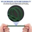 3m Green 3.5mm Male to Dual Audio & Microphone Adapter Cable - 5