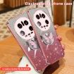 Xiaomi 14 Ultra Pink Glitter Butterfly Holder TPU Phone Case - 3