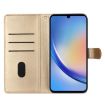 Ulefone Note 14 Gold Leather Phone Case - Butterflies & Flowers Design - 4