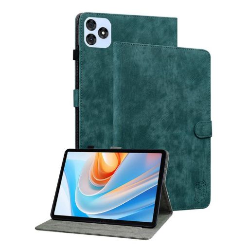 itel VistaTab 30 Dark Green Tiger Pattern Flip Leather Tablet Case - 1