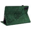 itel Pad One 10.1 Green Leather Tablet Case - Butterfly Flower Embossed - 5