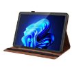 itel Pad One 10.1 Brown Leather Tablet Case - Butterfly Flower Embossed - 4