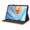itel VistaTab 30 Brown Leather Tablet Case - Butterfly Flower Embossed - 4