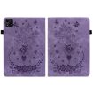 itel Pad One 10.1 Purple Butterfly Rose Embossed Leather Tablet Case - 3