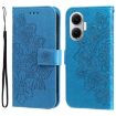 Redmi Turbo 4 Pro/Poco F7 Seven-Petal Flowers Embossed Leather Case Blue - 1