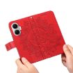 Redmi Turbo 4 Pro/Poco F7 Seven-Petal Flowers Embossed Leather Case Red - 5