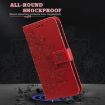 Redmi Turbo 4 Pro/Poco F7 Seven-Petal Flowers Embossed Leather Case Red - 7