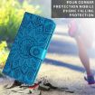 Redmi Turbo 4 Pro/Poco F7 Sunflower Embossed Leather Case - Blue - 7