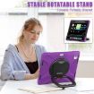 iPad Pro 13 2024 Purple Silicone Hybrid Case with Holder & Strap - 4