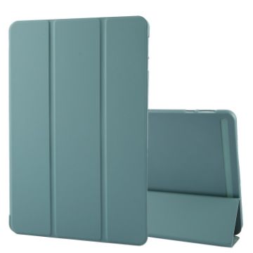 OnePlus Pad 2 Tri-fold Silicone Leather Case - Dark Green Tablet Cover - 1