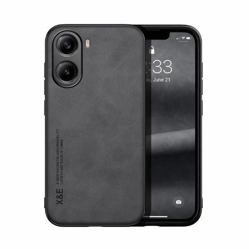 Redmi Turbo 4/Poco X7 Pro Magnetic Leather Phone Case Dark Grey - 1