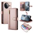 Redmi K80/K80 Pro Pink Leather Phone Case with Nine Card Slots & Zipper - 1