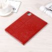 iPad Pro 13 2024 Red Crocodile Texture Leather Tablet Case - 3