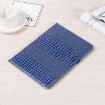 iPad Pro 13 2024 Blue Crocodile Texture Leather Tablet Case - 2