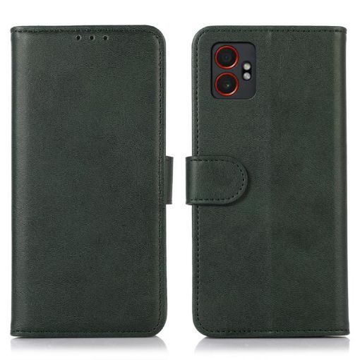 Samsung Galaxy XCover7 Pro Green Cow Texture Flip Leather Case - 1