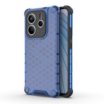 Redmi Note 14 5G Honeycomb Shockproof Phone Case - Blue - 1