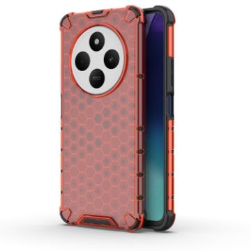 Red Honeycomb Shockproof Phone Case for Redmi 14C 4G - 1