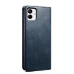 Samsung Galaxy A07 4G Blue Leather Phone Case - Oil Wax Crazy Horse Texture - 3