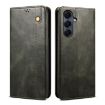 Samsung Galaxy A17 5G Green Leather Phone Case - Oil Wax Crazy Horse Texture - 1