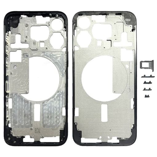 iPhone 15 Pro Max Black Frame Bezel + Side Keys & Card Tray China Version - 1