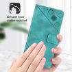 Samsung Galaxy A07 4G Green Embossed Leather Phone Case Skin-feel - 4