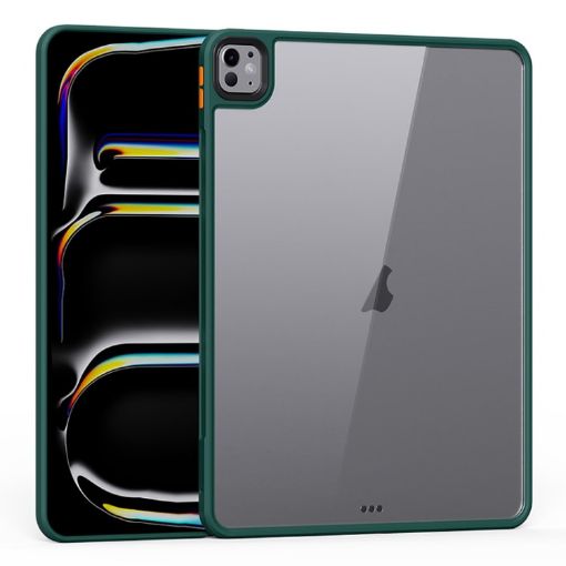 iPad Pro 13 2024 Ming Shield Green Hybrid TPU Tablet Case - 1