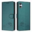 Samsung Galaxy A07 4G Cat Rat Embossed RFID Leather Case Peacock Green - 2