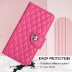 Realme V70/14x/C75 5G Rhombic Flip Leather Case with Lanyard Rose Red - 6