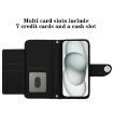 Realme 14 5G/P3 5G India Rhombic Flip Leather Case with Lanyard Black - 4