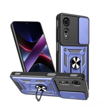 ZTE nubia Neo 2 Phone Case Blue - Sliding Camera Cover TPU+PC Design - 1