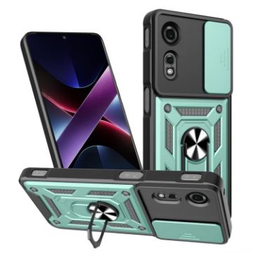 ZTE nubia Neo 2 Green Phone Case with Sliding Camera Cover TPU+PC - 1