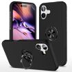 iPhone 17 Magnetic Case with Invisible Ring Holder - Black PC + TPU - 1