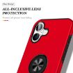 iPhone 17 Red Magnetic Case with Invisible Ring Holder - PC + TPU - 6